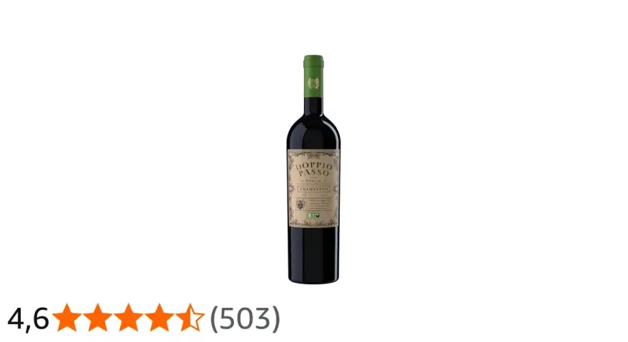 Flasche Doppio Passo Primitivo mit Bewertung 4,6/5. Ideale primitivo trinktemperatur für vollen Genuss.